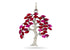 Pave Diamond Tree with Ruby / Labradorite Leaves Pendant, (DPL-2482)